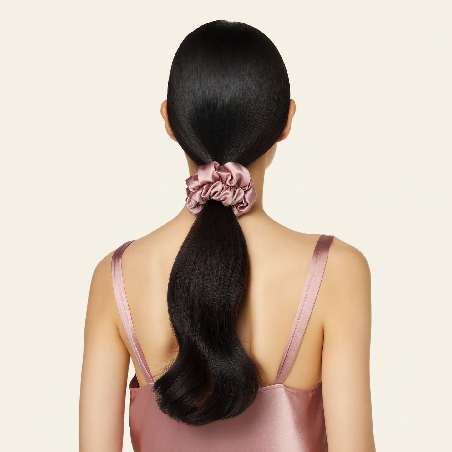 Midi Silk Puff Scrunchie | Mauve