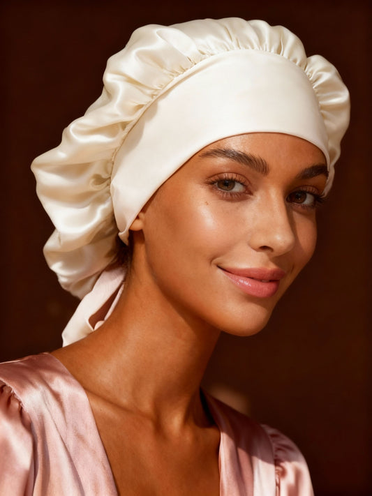 Silk Sleep Bonnet | Pearl Glow