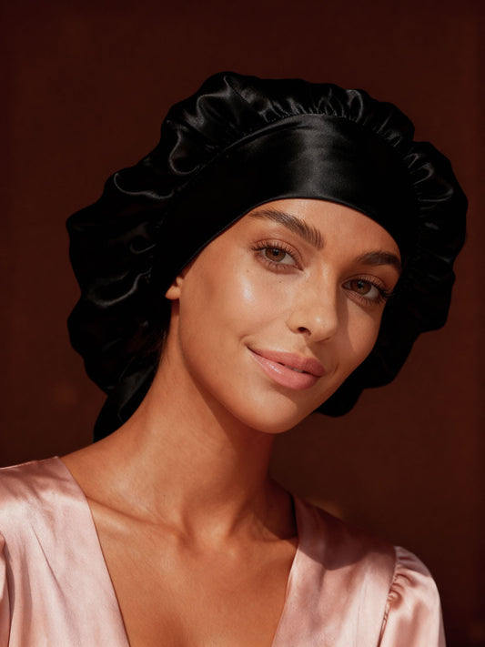 Silk Sleep Bonnet | Noir