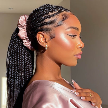 Classic Silk Puff Scrunchie | Mauve