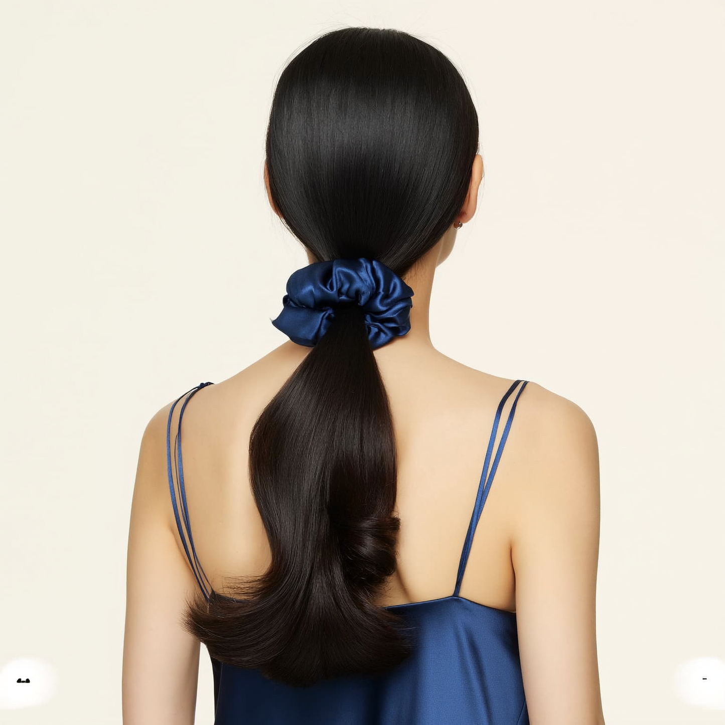 Midi Silk Puff Scrunchie | Blue Haze