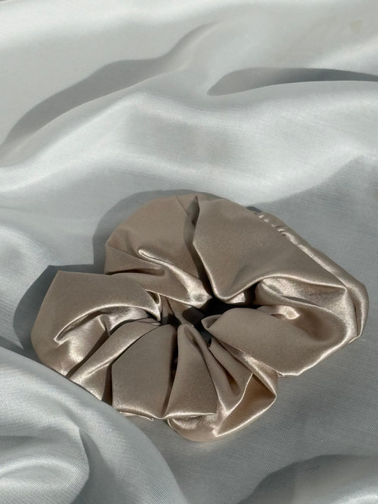 Classic Silk Puff Scrunchie | Cocoa Dusk