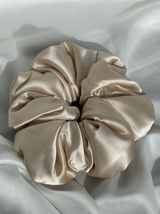 Grande Silk Puff Scrunchie | Cocoa Dusk