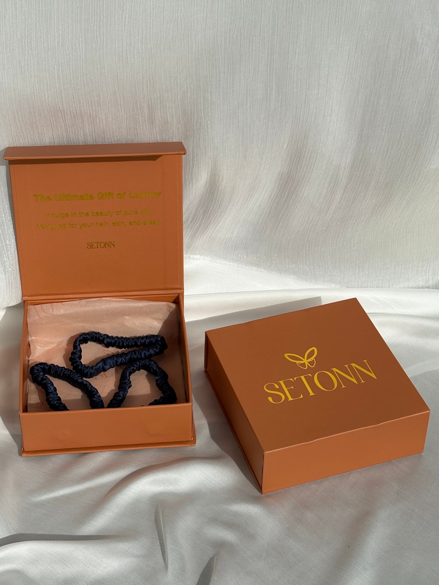Petite Silk Ribonette Scrunchie | Blue Haze