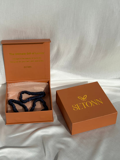 Petite Silk Ribonette Scrunchie | Blue Haze